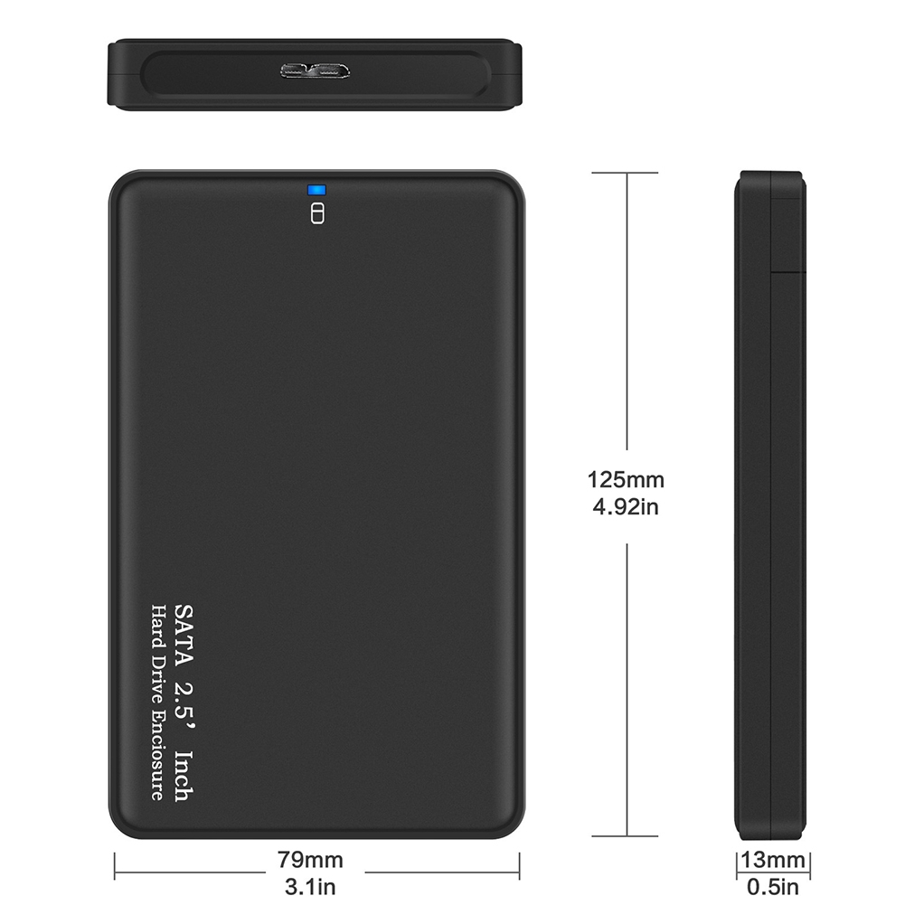 2.5 Inch 2TB Portable Micro USB 3.0 External Hard Drive Disk Storage Devices case Ⓡ
