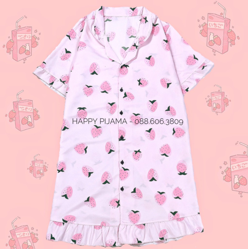 Váy Ngủ Cute ⚠️❗ HÀNG LOẠI 1 - XƯỞNG MAY⚠️❗ chất Kate Thái Cực Mát, Họa Tiết Hoạt Hình Dễ Thương
