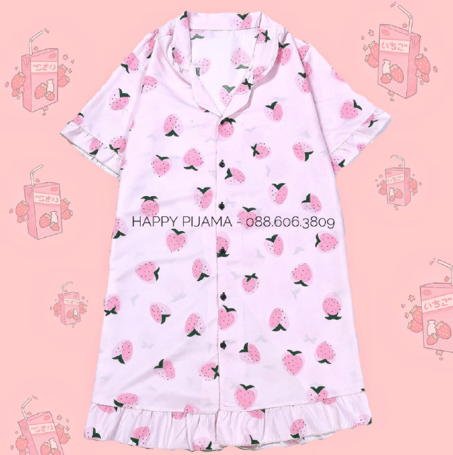 Váy Ngủ Cute ⚠️❗ HÀNG LOẠI 1 - XƯỞNG MAY⚠️❗ chất Kate Thái Cực Mát, Họa Tiết Hoạt Hình Dễ Thương