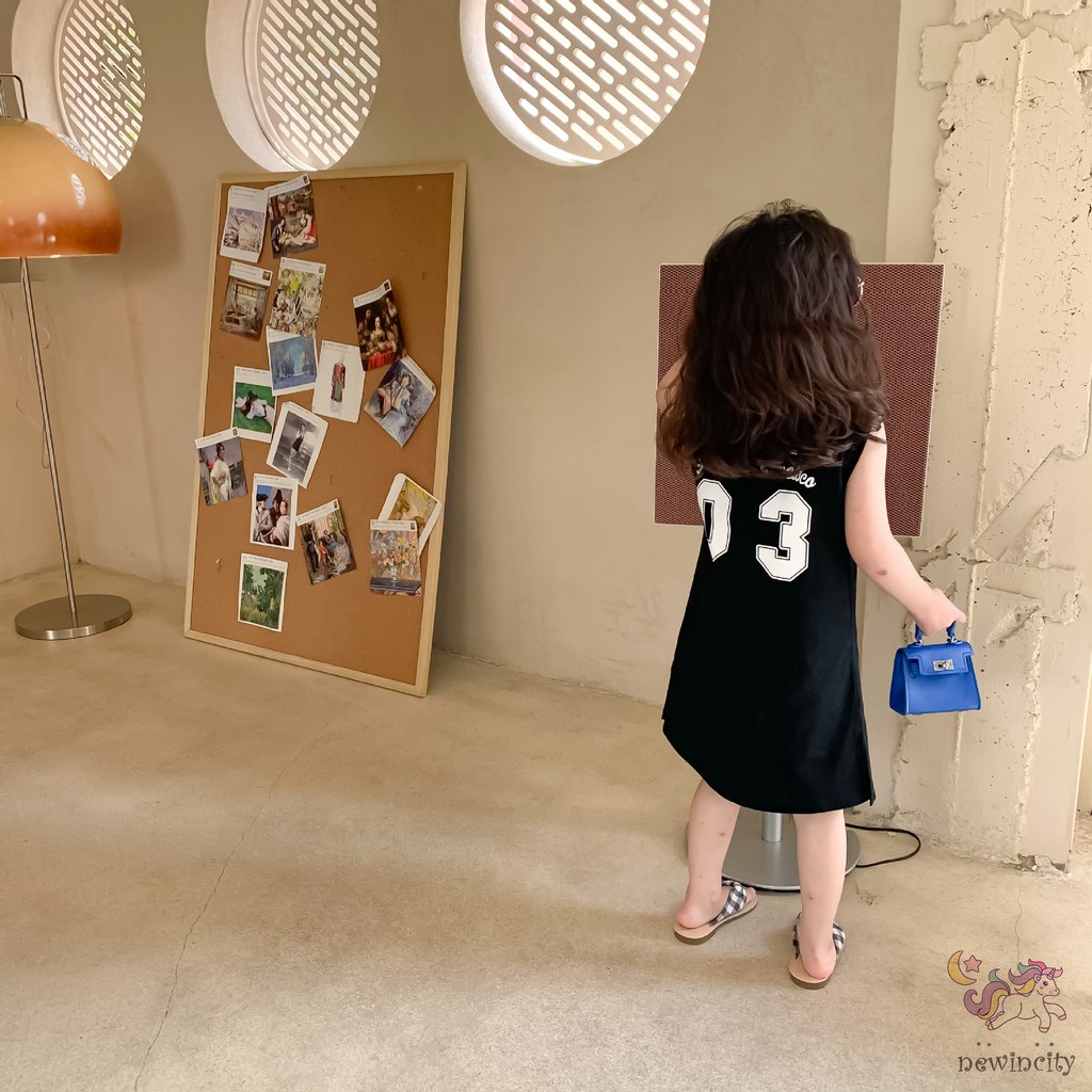 Đầm Sát Nách Phong Cách Hàn Quốc Cho Bé Gái