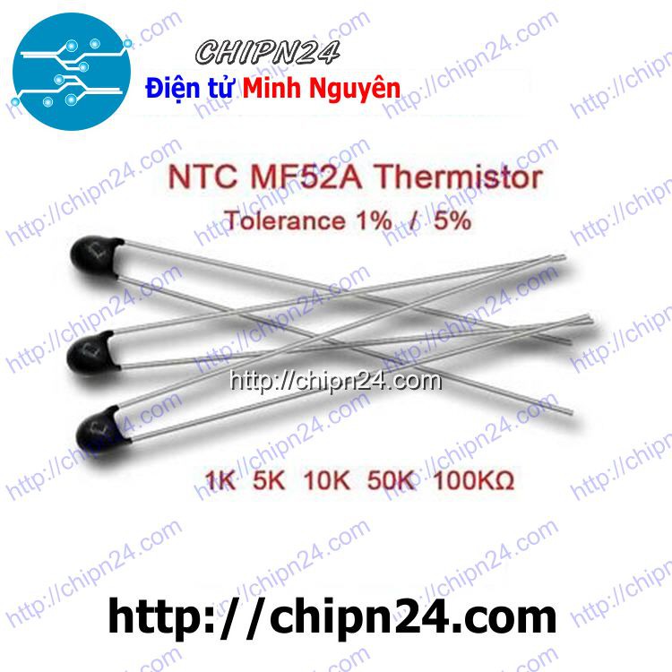 [5 CON] Điện Trở Nhiệt NTC MF52A 100K 5%