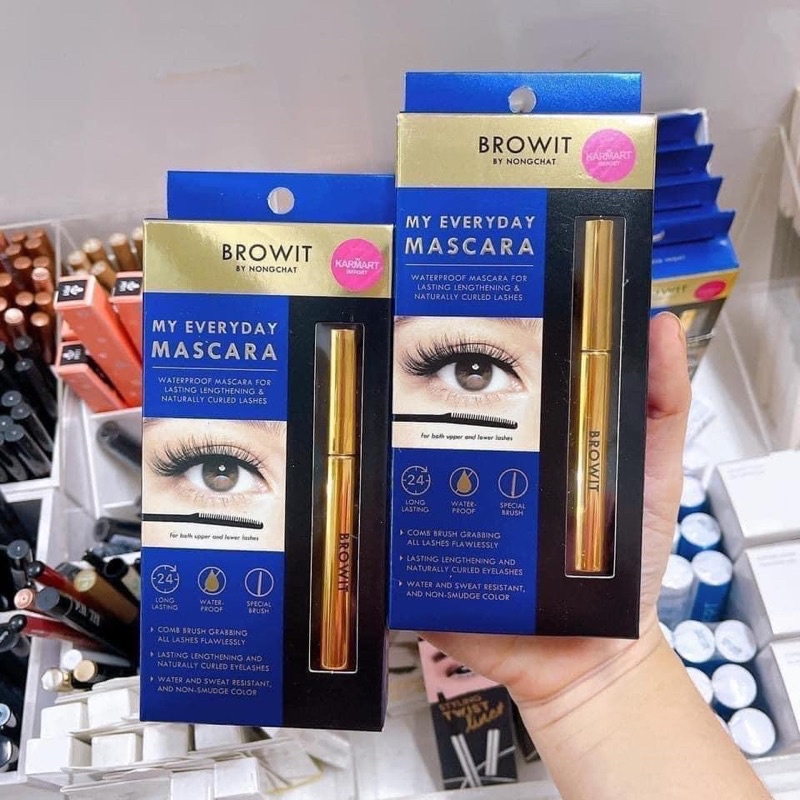 Mascara Browit nongchat my everyday Thái Lan-Chuốt Mi Dài,Dày