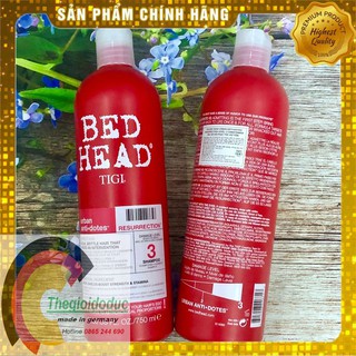 Dầu Gội Xả TIGI bed head đỏ 1500ml , Siêu Mượt Tóc