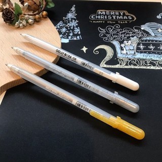 Set bút Gelly Roll Sakura (sét noel: trắng + gold + silver)
