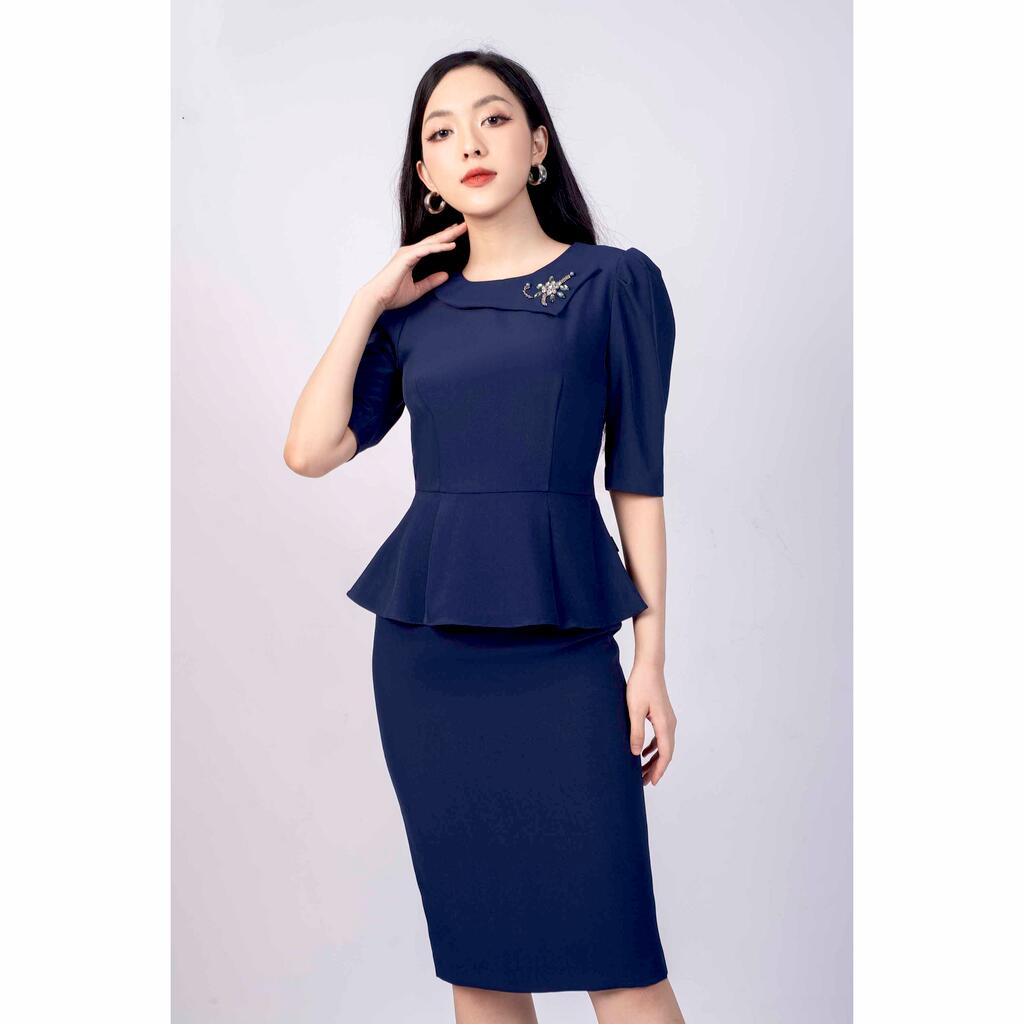 Set bộ cổ tròn đính hạt MMOutfit M-SB080421061