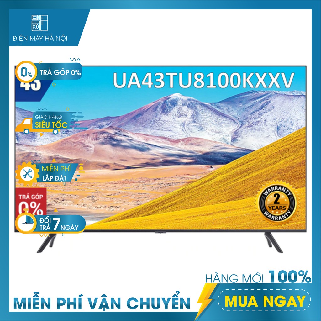Smart Tivi 4K UHD Samsung 43 inch UA43TU8100KXXV | BigBuy360 - bigbuy360.vn