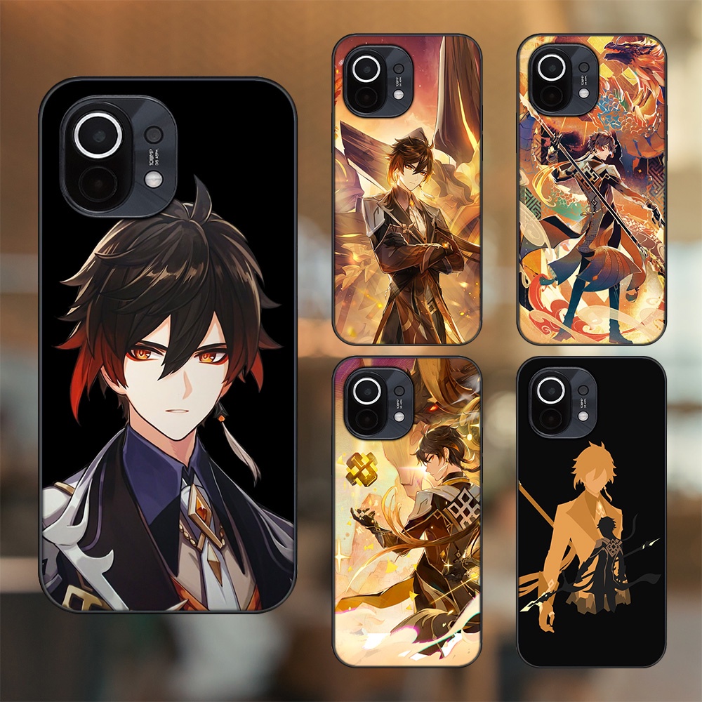 Ốp lưng Xiaomi Mi 11 viền đen in hình Zhongli Genshin Impact