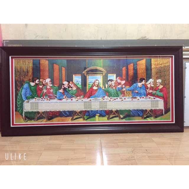 Tranh thêu sẵn bữa tiệc cuối cùng 12 thánh tông đồ 132x65cm