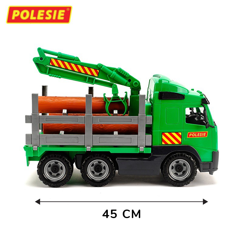 Xe Ô tô Cần Cẩu Chở Gỗ Volvo , Đồ Chơi Trẻ Em Nhập Khẩu Châu Âu Chính Hãng POLESIE 58331