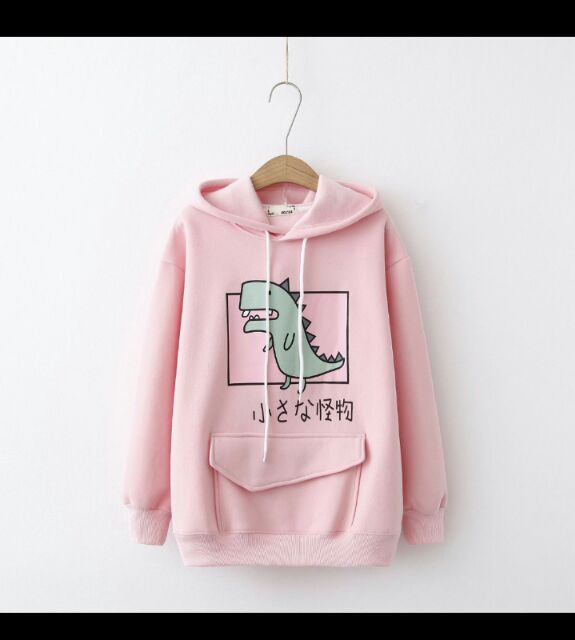 ÁO KHOÁC NỈ HOODIE KHỦNG LONG CUTE ( NHIỀU MÀU)