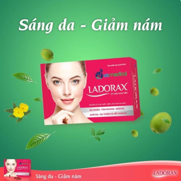 Viên uống trắng da Ladorax - Hộp 20 viên