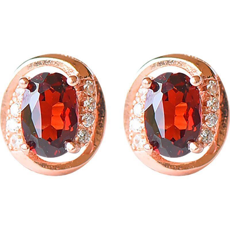 Khuyên Tai Nữ Trang Tạo Hình Độc Đáo Garnet S925