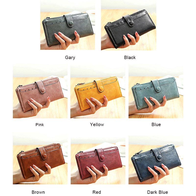 Ví cầm tay dáng dài bằng da PU mềm chất lượng cao thời trang dành cho nữ