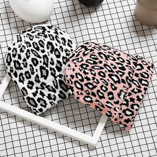 Mũ Len Beanie Họa Tiết Da Báo