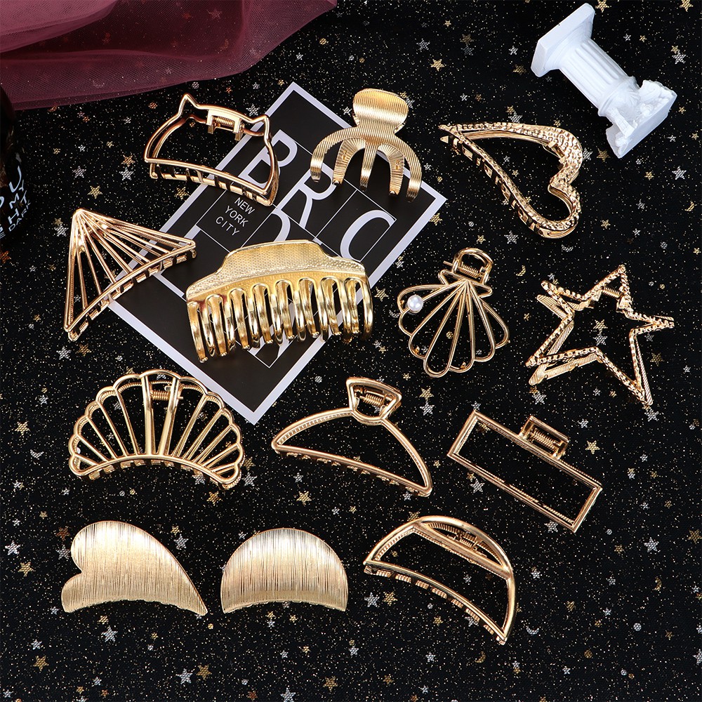 Kẹp Tóc Kim Loại Kiểu Dáng Đơn Giản Thiết Kế Thời Trang Cho Nữ