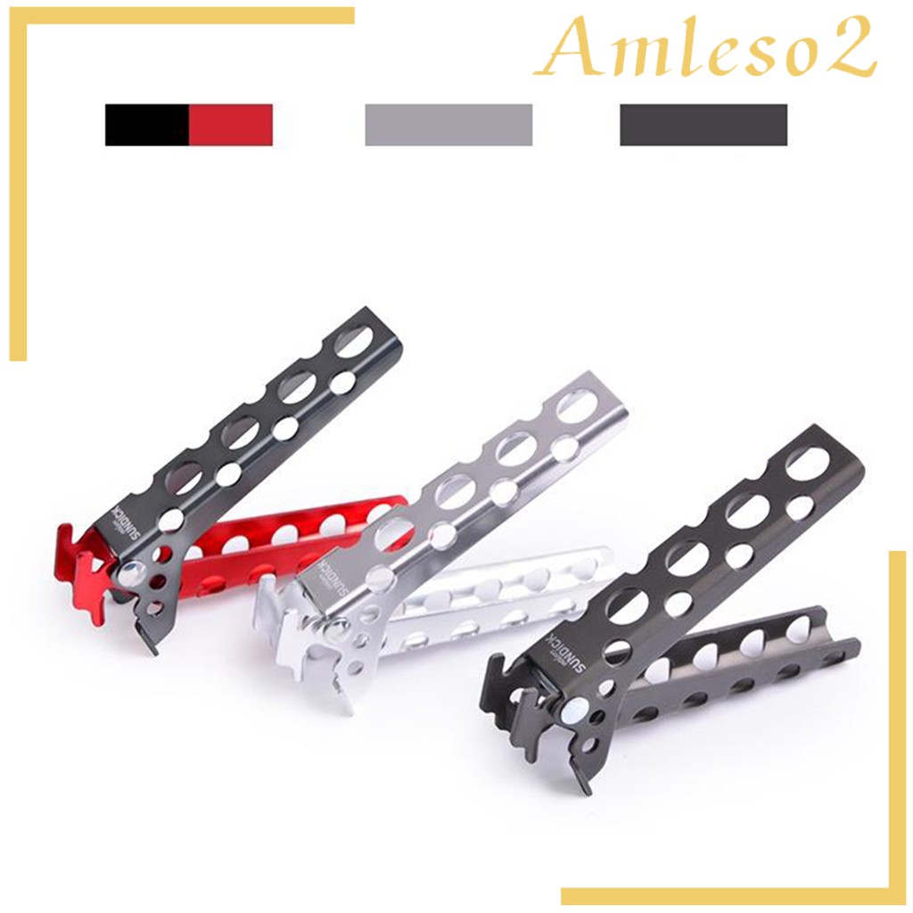 Kẹp Nhấc Nồi Chảo Bằng Nhôm Màu Đỏ + Xám Cho Cắm Trại