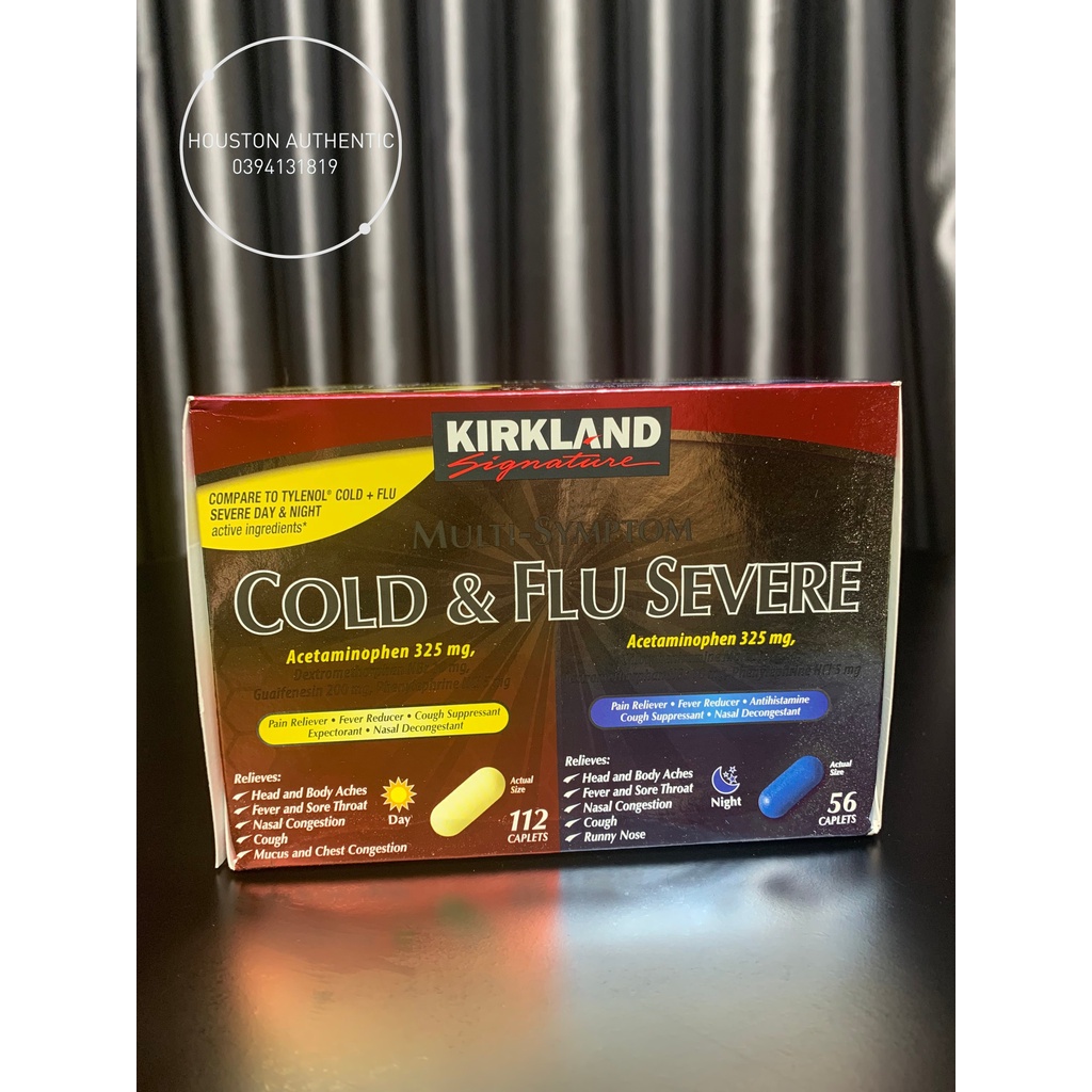 KIRKLAND MULTI  SYMPTOM COLD AND FLU SEVERE 325mg Day and Night _ Live mua hàng tại Mỹ
