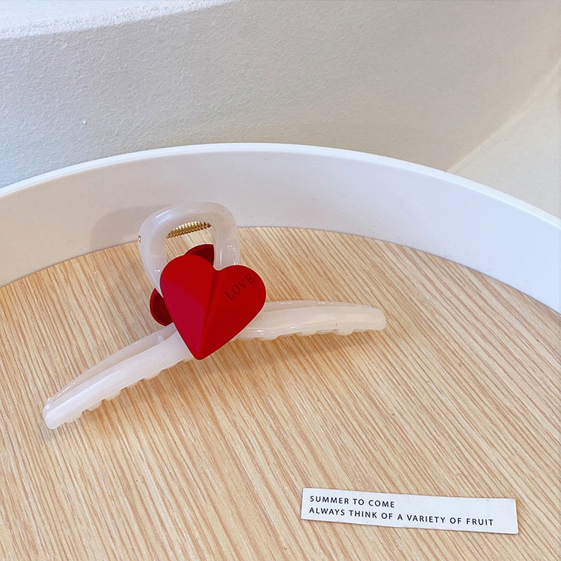 Kẹp Tóc Hình Trái Tim Đơn Giản Phong Cách Hàn Quốc Cho Nữ