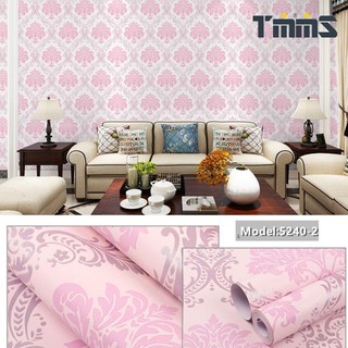 [Mẫu Mới] Cuộn 10m Giấy Dán Tường Hoa Văn Tím Có Keo Sẵn Khổ Rộng 0.45m2