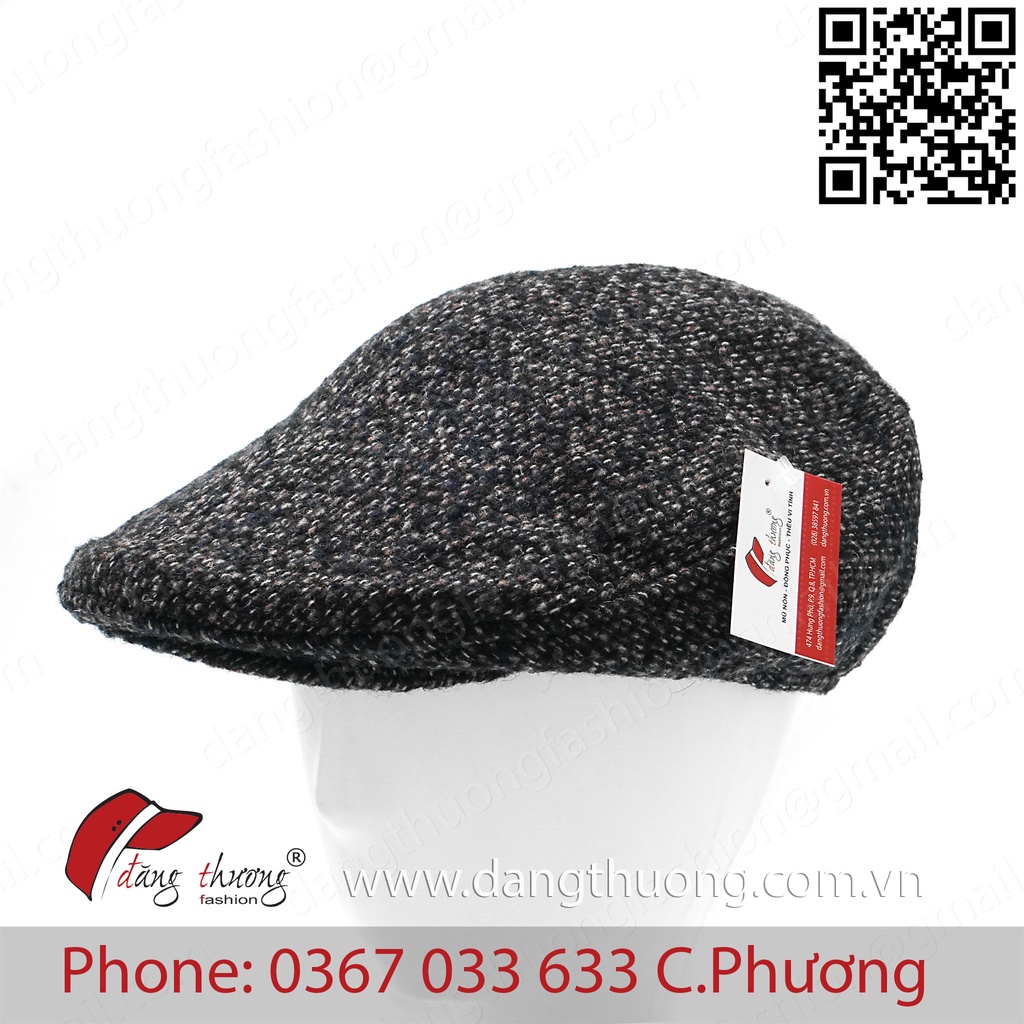 Mũ nón beret trung niên cổ điển chất liệu NỈ D thumbnail
