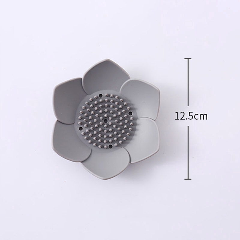 Khay đựng xà phòng rửa chén hình hoa sen bằng silicon thoáng khí