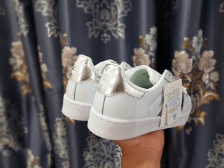 [Full Box - Free Ship] Giày thể thao Sneaker Superstan tem Bạc NH01