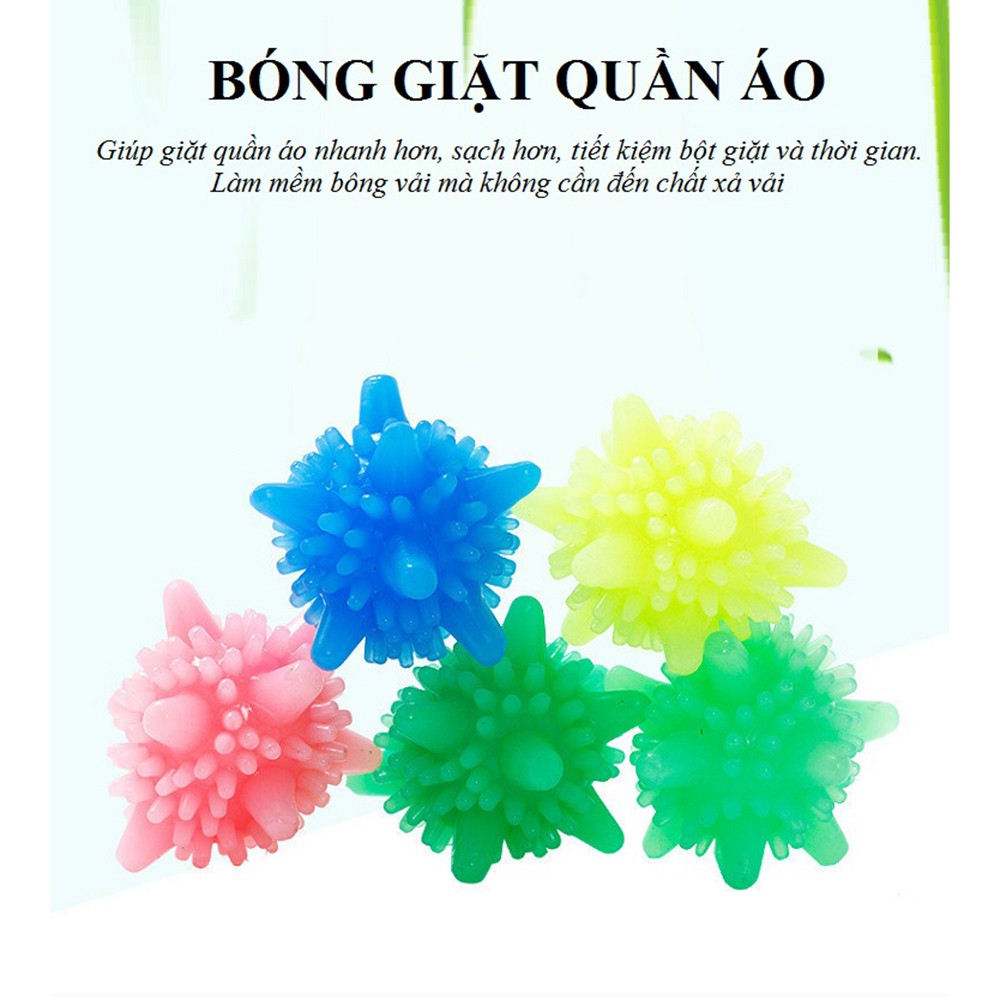 [GIÁ RẺ] BÓNG GIẶT QUẦN ÁO CÓ GAI - Quả Cầu Gai Giặt Đồ Không Cần Là Thông Minh