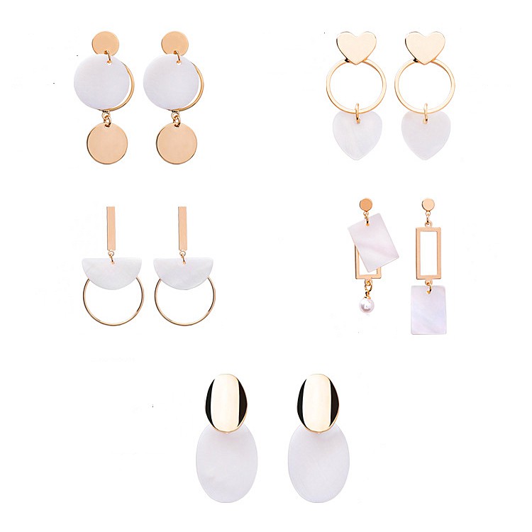 Đôi khuyên tai phong cách Hàn Quốc sành điệu cho nữ 5 kiểu dáng tùy chọn