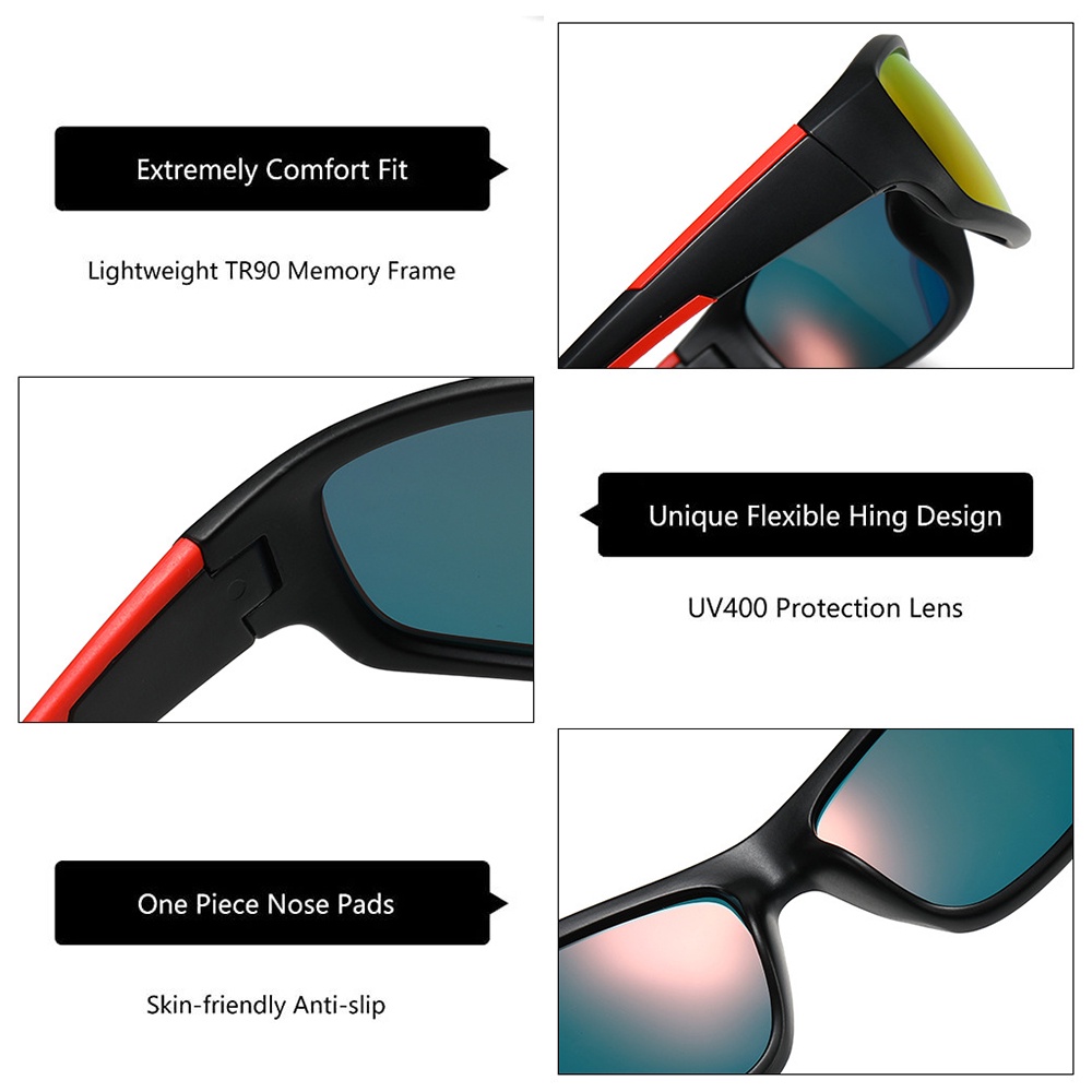 Kính mát AIELBRO phân cực chống tia UV400 phong cách thể thao thời trang 2022 cho nam và nữ