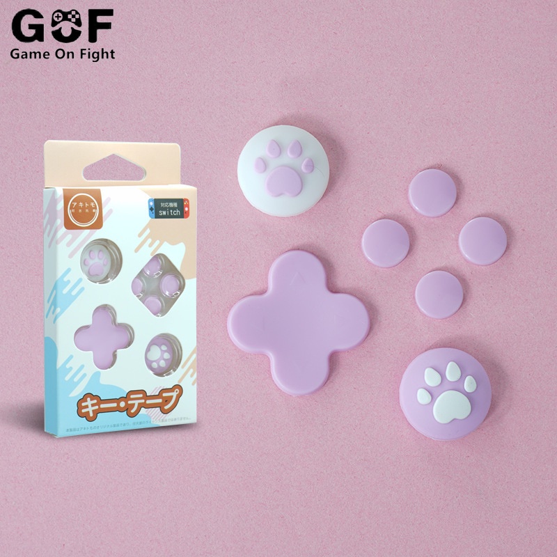 Ốp bảo vệ nút điều khiển máy chơi game Nintendo Switch hình dấu chân mèo nhiều màu sắc tùy chọn | BigBuy360 - bigbuy360.vn