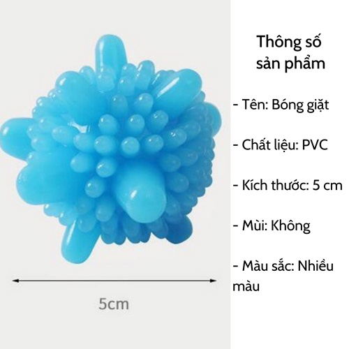 [GIÁ RẺ] Bóng giặt  Quả cầu gai giặt đồ viên giặt chống nhăn làm thẳng mềm vải bằng cao su thông minh tiện dụng