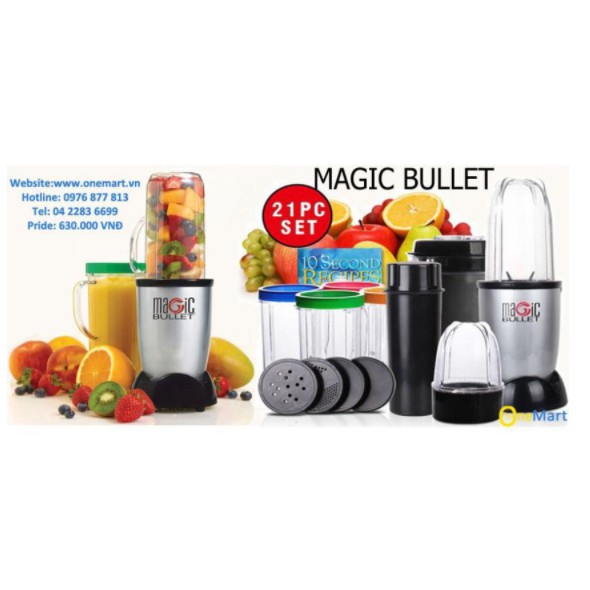 Máy xay Magic Bullet 21 chi tiết - Hàng chính hãng bảo hành 12 tháng