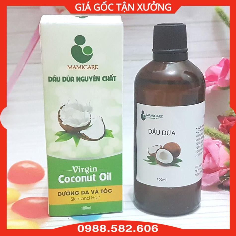 Dầu Dừa Nguyên Chất Ép Lạnh Đẹp Da, Dưỡng Ẩm, Phục Hồi Vết Rạn (Chai 100ml) - BTT00296