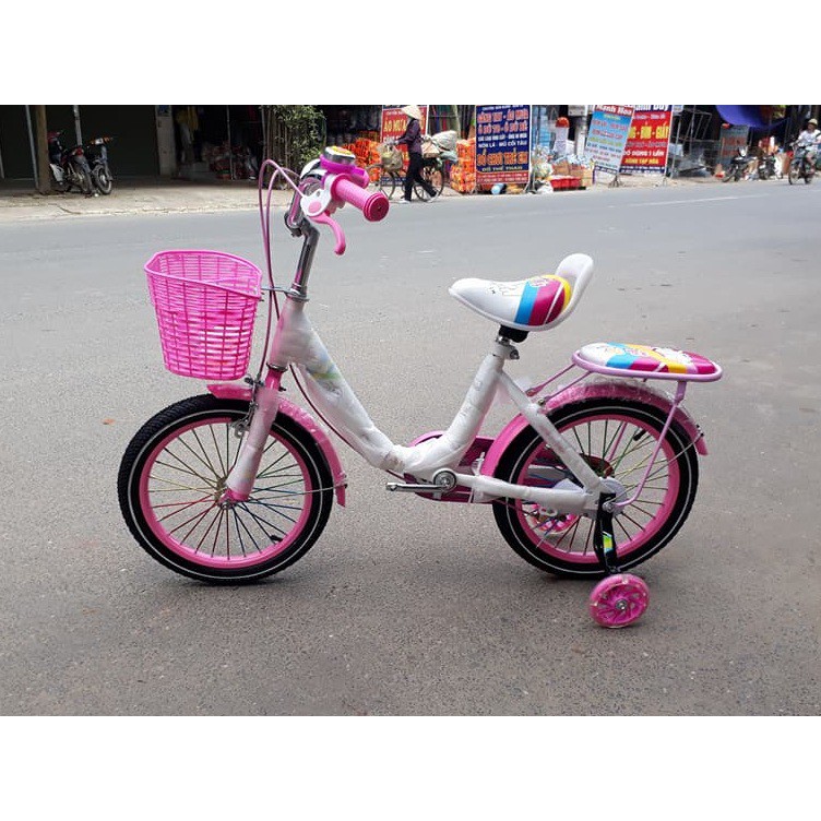 [Shopee siêu rẻ] Xe đạp nữ Bông hồng bánh 16/18/20 (cho bé 5-7t, 6-9t, 7-10t)