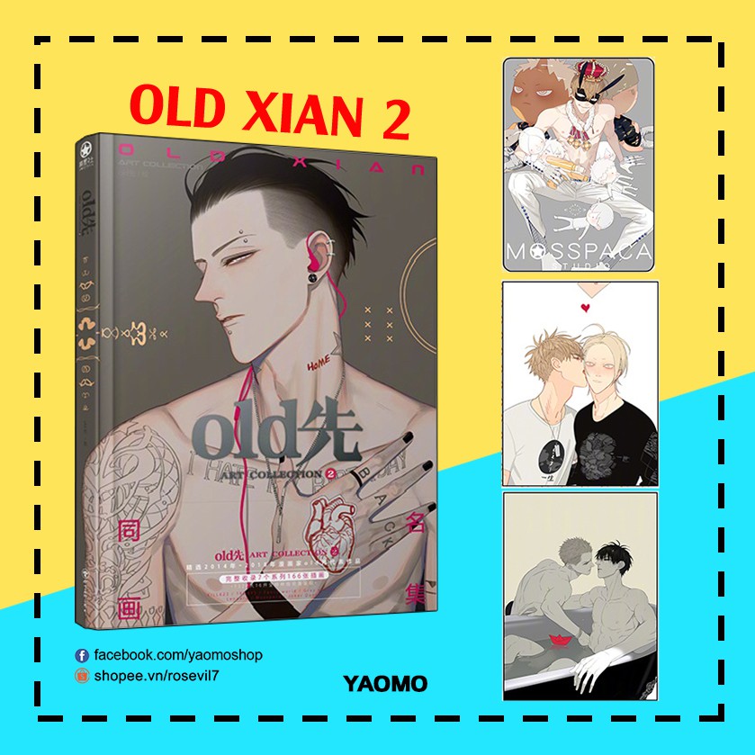 Gói quà OLD XIAN 2 artist manhua 19 days (tặng postcard, bookmark, sticker, huy hiệu ...vv...)