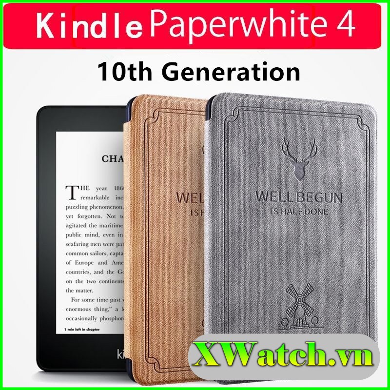 Bao da máy đọc sách Kindle Paperwhite 4 (10th) họa tiết hươu nai đẹp mắt