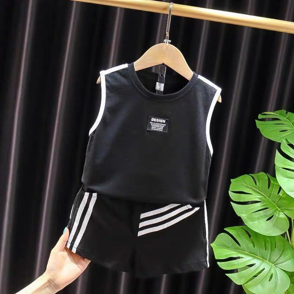 Đồ bộ hè sát nách cho bé trai BinBon Kids,Bộ Sát Nách Chất Cotton Cho Bé từ 6-26kg