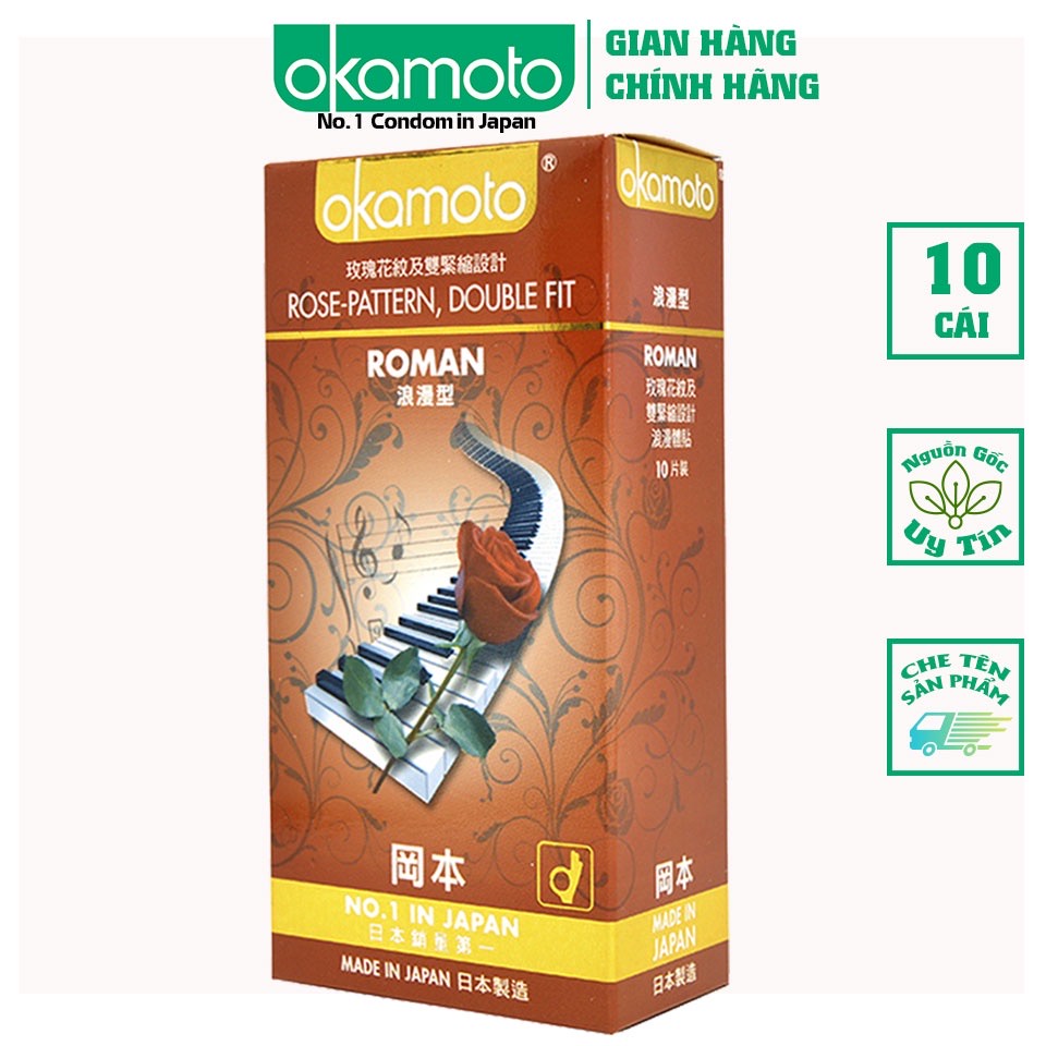 Bao cao su Gân  Gai Hoa Hồng Okamoto Roman Nhật Bản