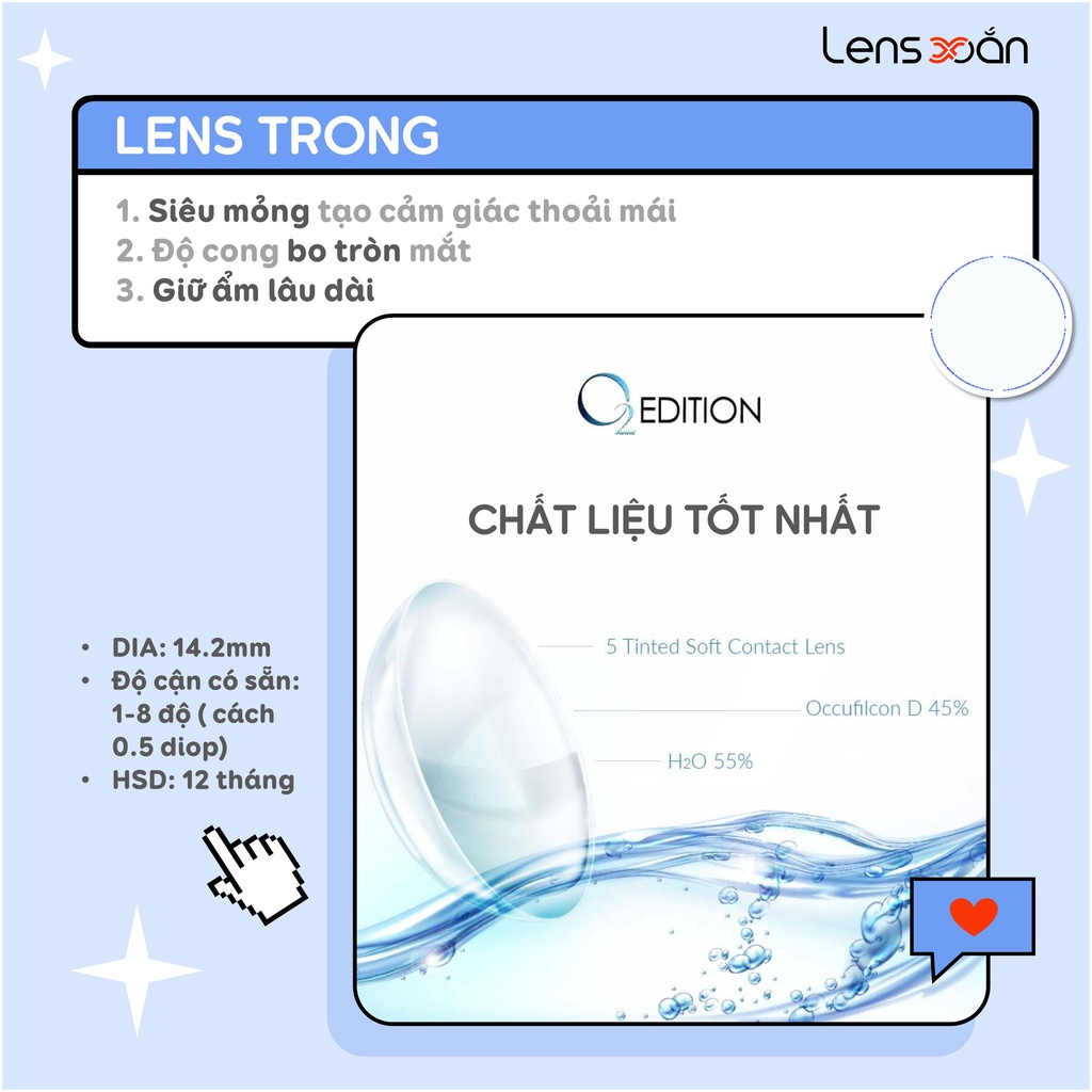 KÍNH ÁP TRÒNG TRONG SUỐT ( Hạn 12 tháng) | LENS TRONG | LENS KHÔNG MÀU | CLEAR LENS | Lens Xoắn