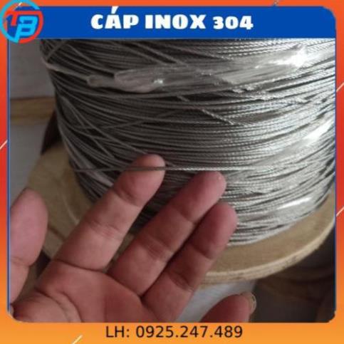Cáp inox 304 (5 ly, 6 ly, 8 ly, 10 ly) - CÁP THÉP Thái Bình Vina