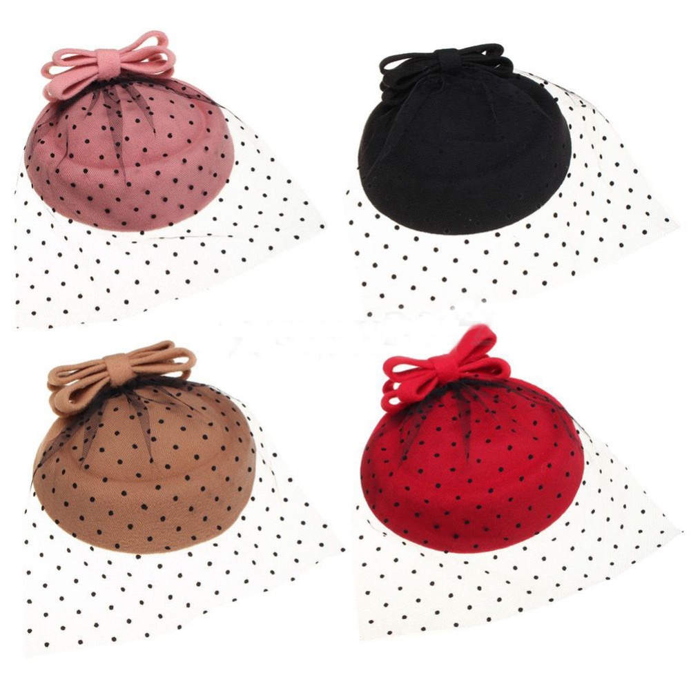 Kẹp tóc kèm mạng che mặt dự tiệc sang trọng cho nữ