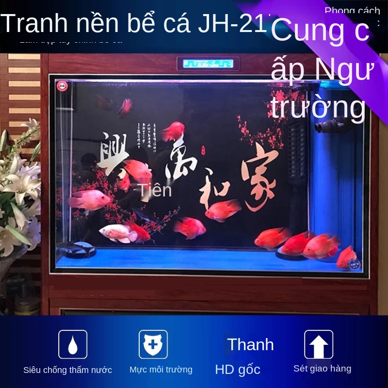 ✁Hình nền bể cá HD giấy trang trí tranh bức cảnh