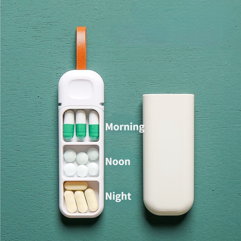 Hộp Đựng Thuốc 3 Ngăn Bằng Nhựa Phong Cách Bắc Âu