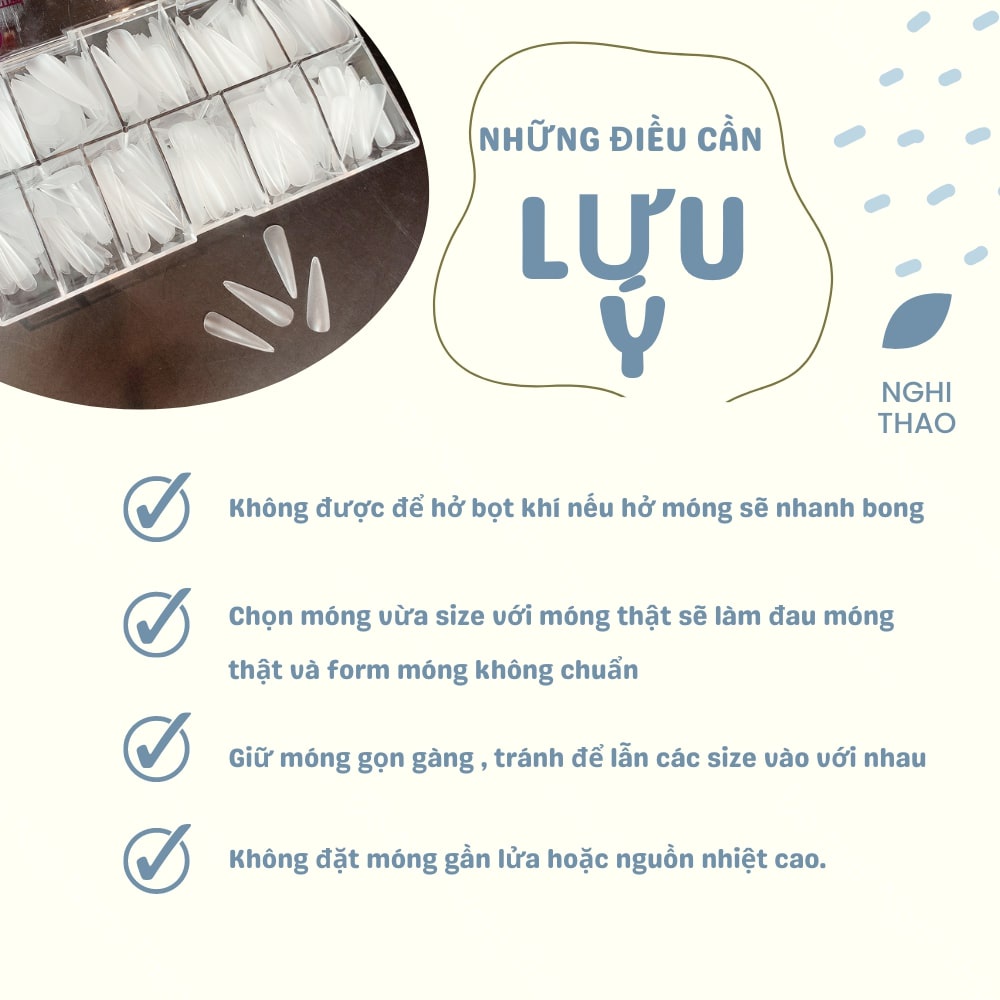 Móng úp HSM nail nhám trong cao cấp