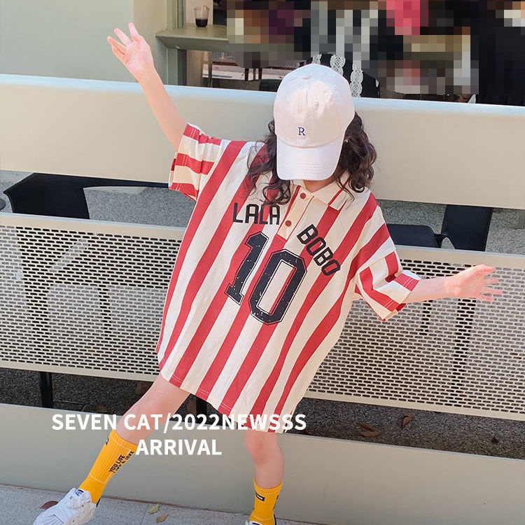 Nước Banniang❄️️Đầm POLO 100% Cotton Thời Trang Mùa Hè Phong Cách Hàn Quốc Mới Cho Bé Gái 2022