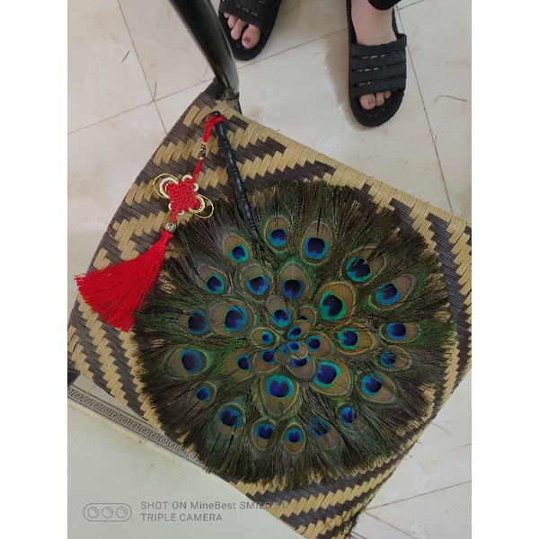 CHỌN 15 mẫu Quạt lông công 2 mặt phong thủy hầu đồng hầu thánh