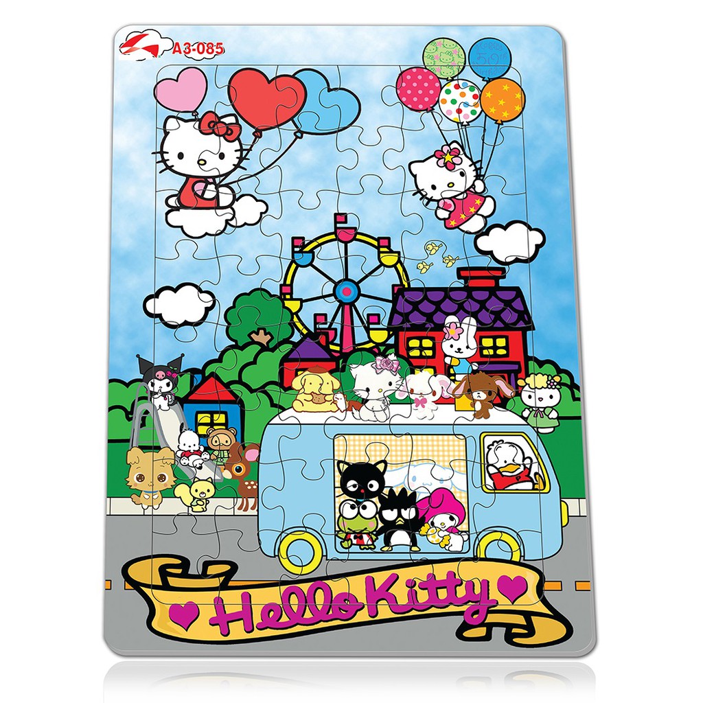 Combo 3 bộ tranh xếp hình A3 48 mảnh ghép của liên kết mua (Hello Kitty, Winx, Doraemon) – A304 (26x38cm)