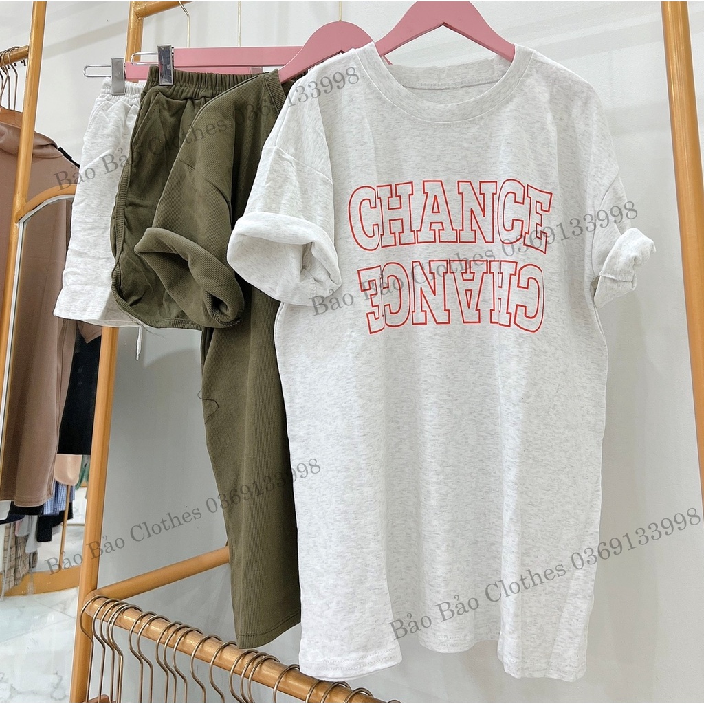 Bộ Đùi Nam Nữ Form Rộng Hàn Quốc Chance - Bộ Đùi Tay Lỡ  Dày Mịn Thoáng Mát Thiết Kế  Kiểu Dáng Năng Động