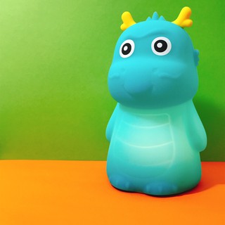 ĐÈN NGỦ HÌNH THÚ CON RỒNG AN TOÀN DỄ THƯƠNG CAO SU SILICON LED CHO BÉ