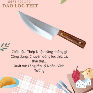 Dao lọc thịt cá từ thép Nhật trắng không rỉ